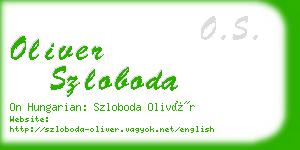 oliver szloboda business card